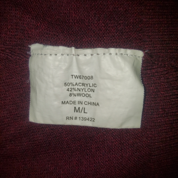 Tobi Burgundy Cardigan Wrap Sweater size M/L - Picture 8 of 8